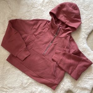 lululemon athletica | Tops | Nwt Lululemon Scuba Oversized Halfzip Hoodie  Brier Rose Size Xss | Poshmark